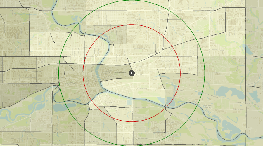 Des Moines, Iowa - Percentage of the Population with a Bachelor